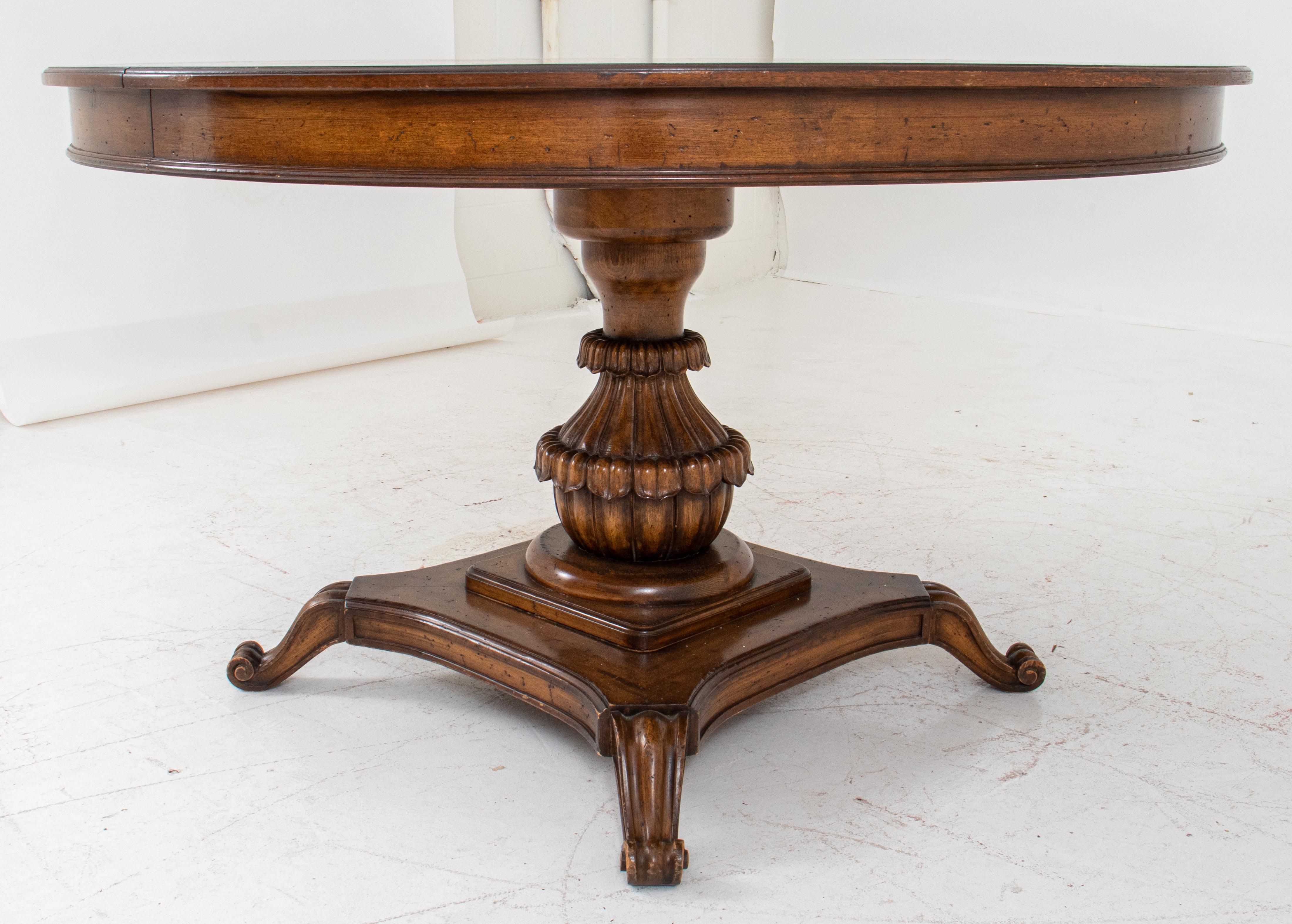 Charles X Style Extending Walnut Pedestal Table 1