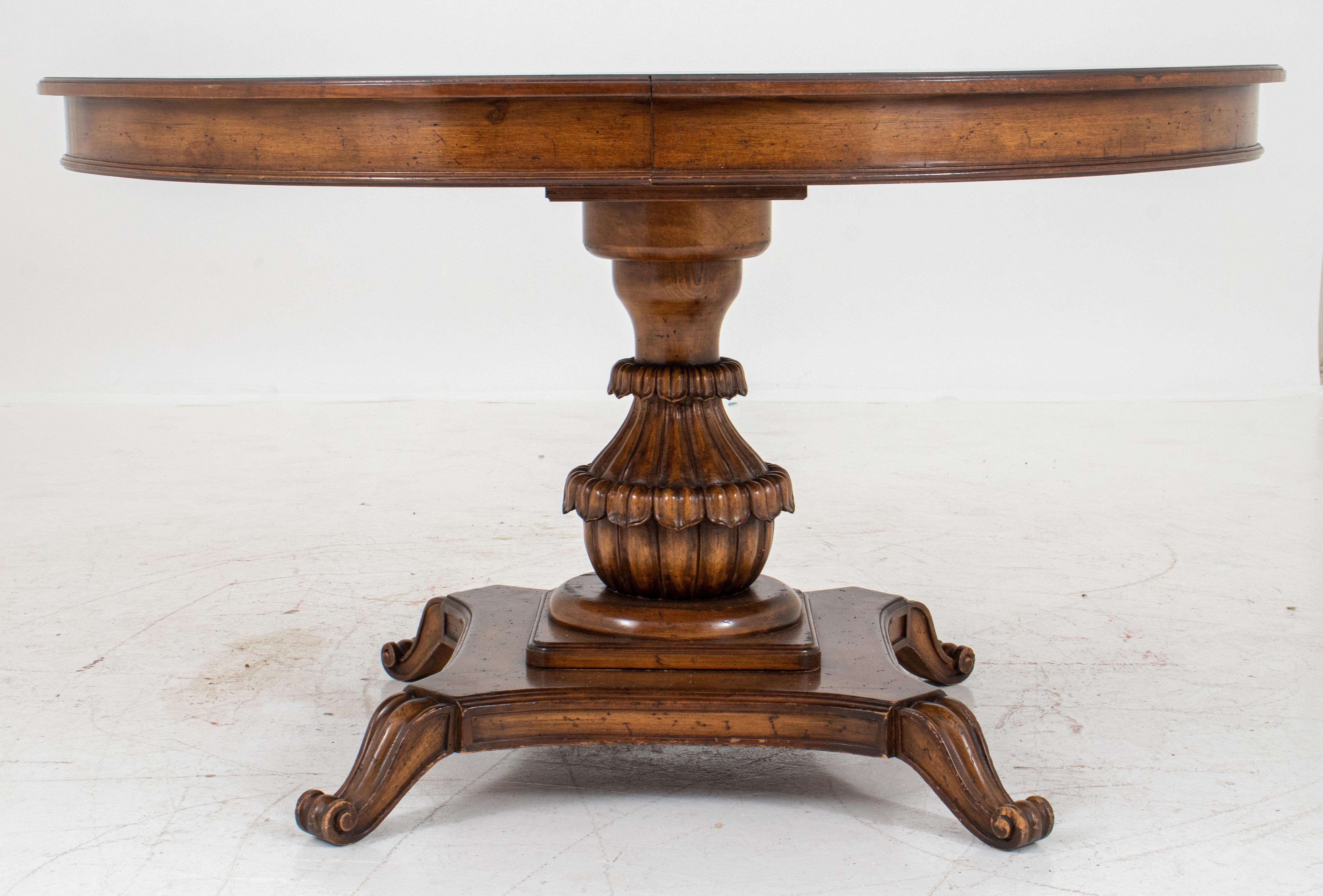 Charles X Style Extending Walnut Pedestal Table 3