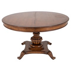 Charles X Style Extending Walnut Pedestal Table