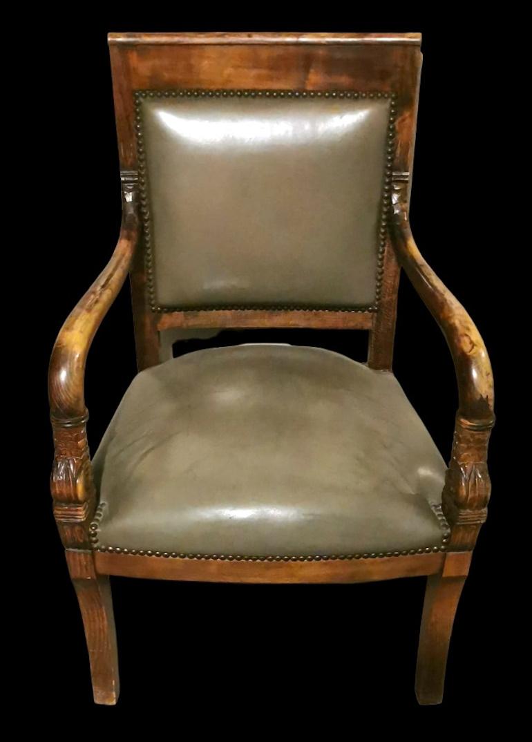 Hand-Crafted Charles X Style French Chair 