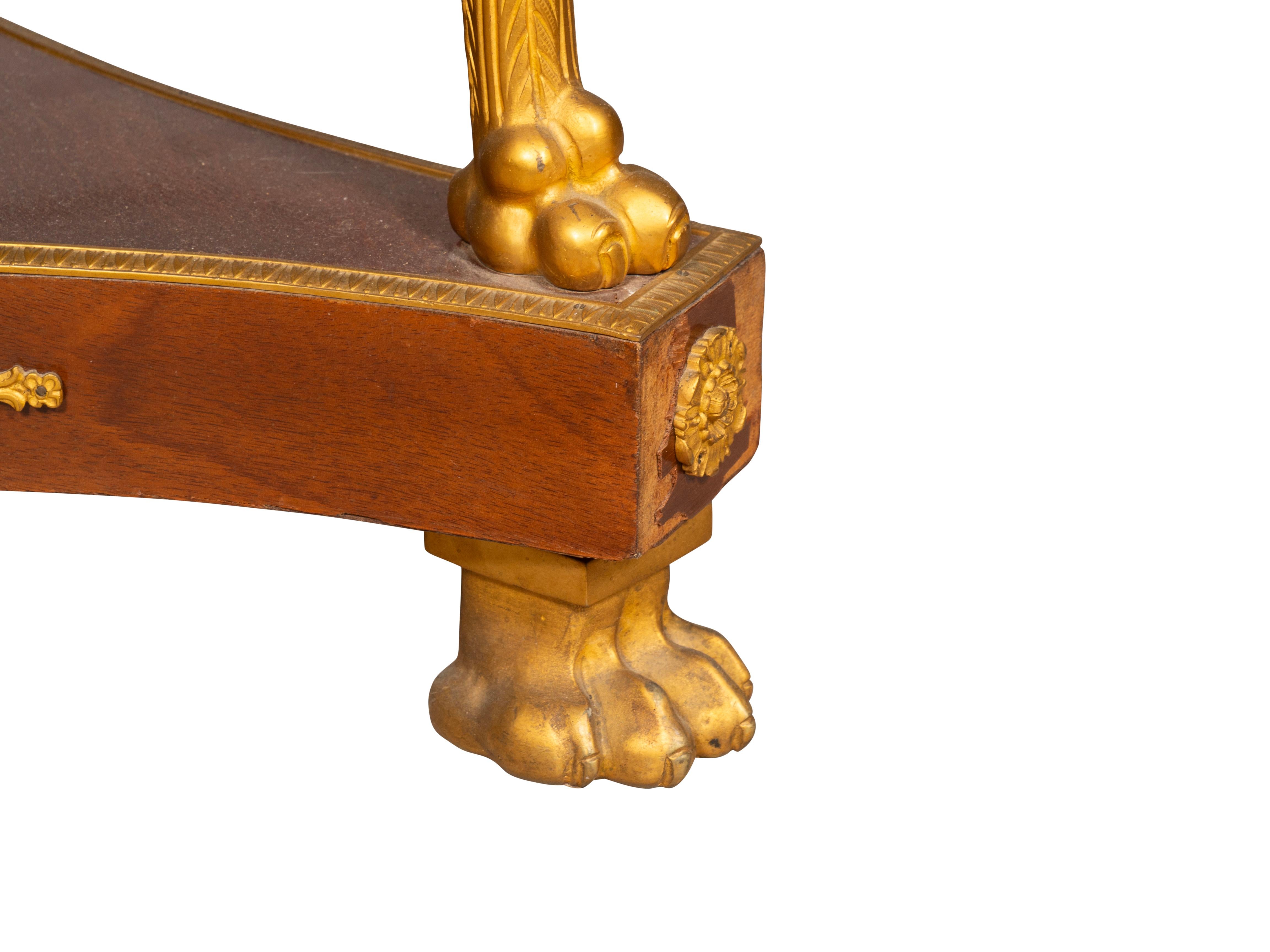 Gueridon in bronzo dorato e mogano in stile Charles X in vendita 6
