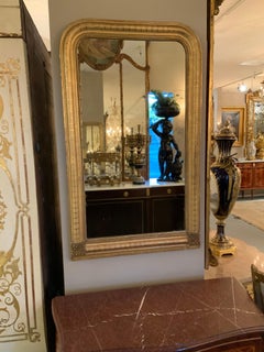 Charles X style giltwood antique mirror