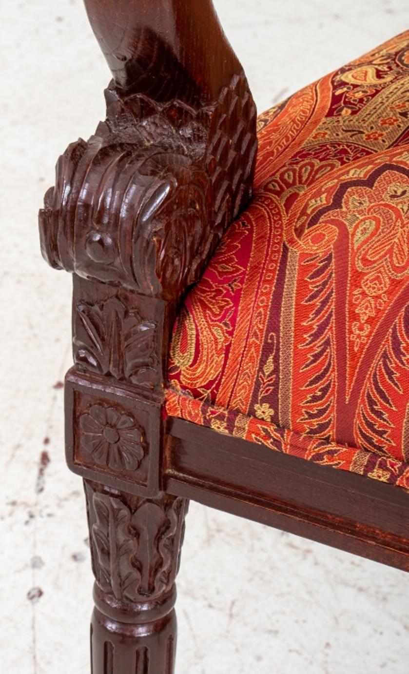 Charles X Style Scroll Armchair In Good Condition For Sale In New York, NY