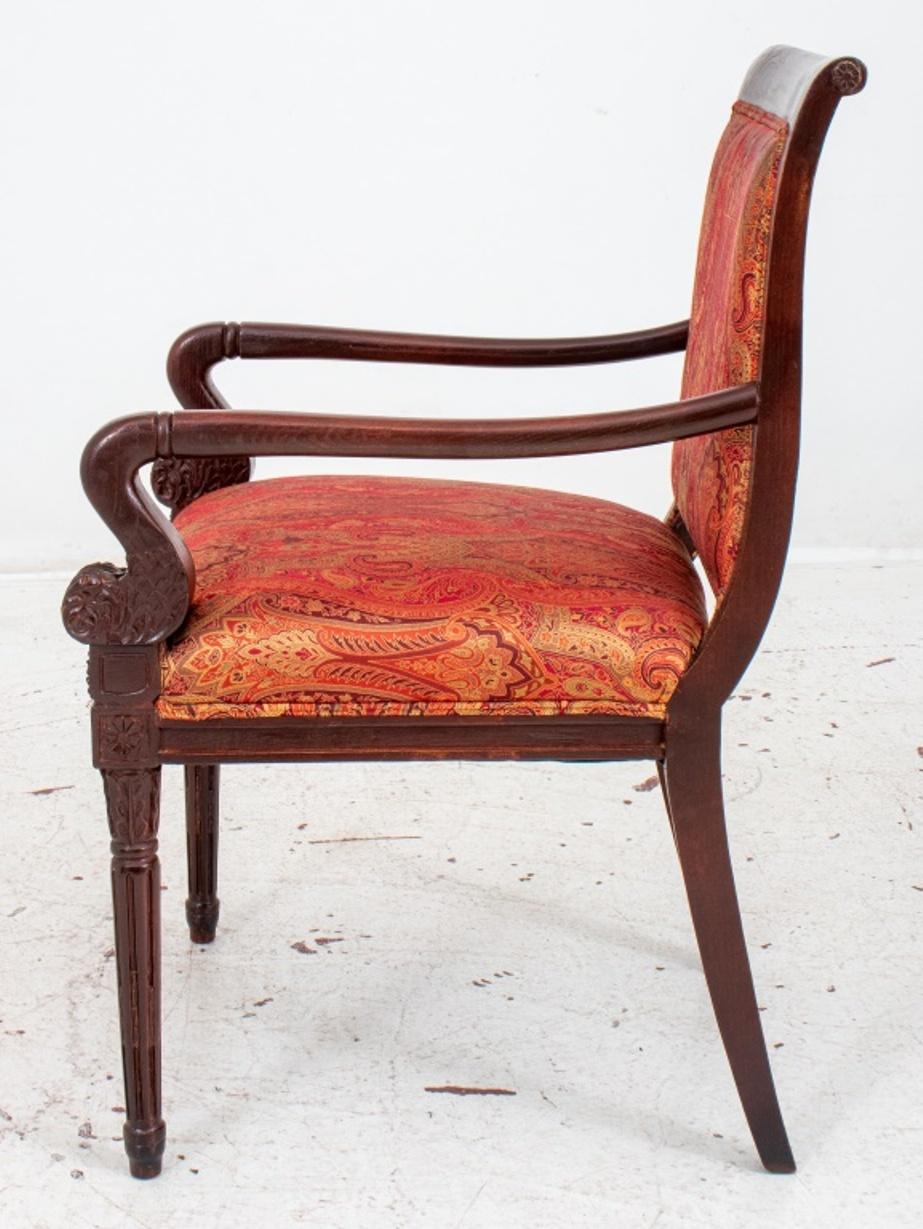 Charles X Style Scroll Armchair For Sale 2