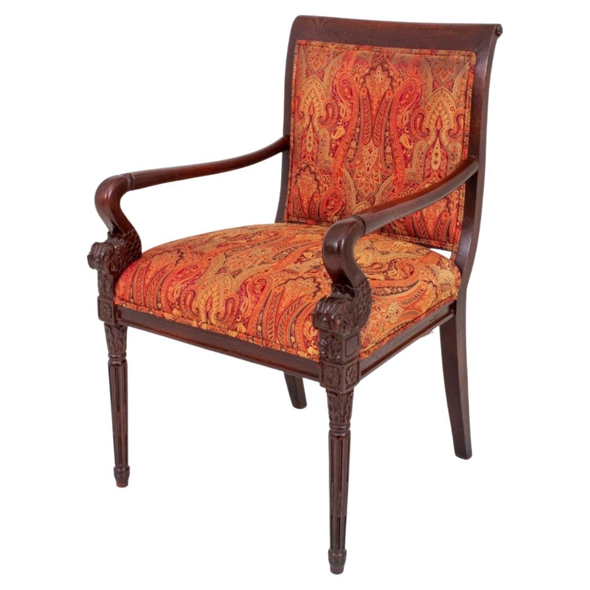 Charles X Style Scroll Armchair