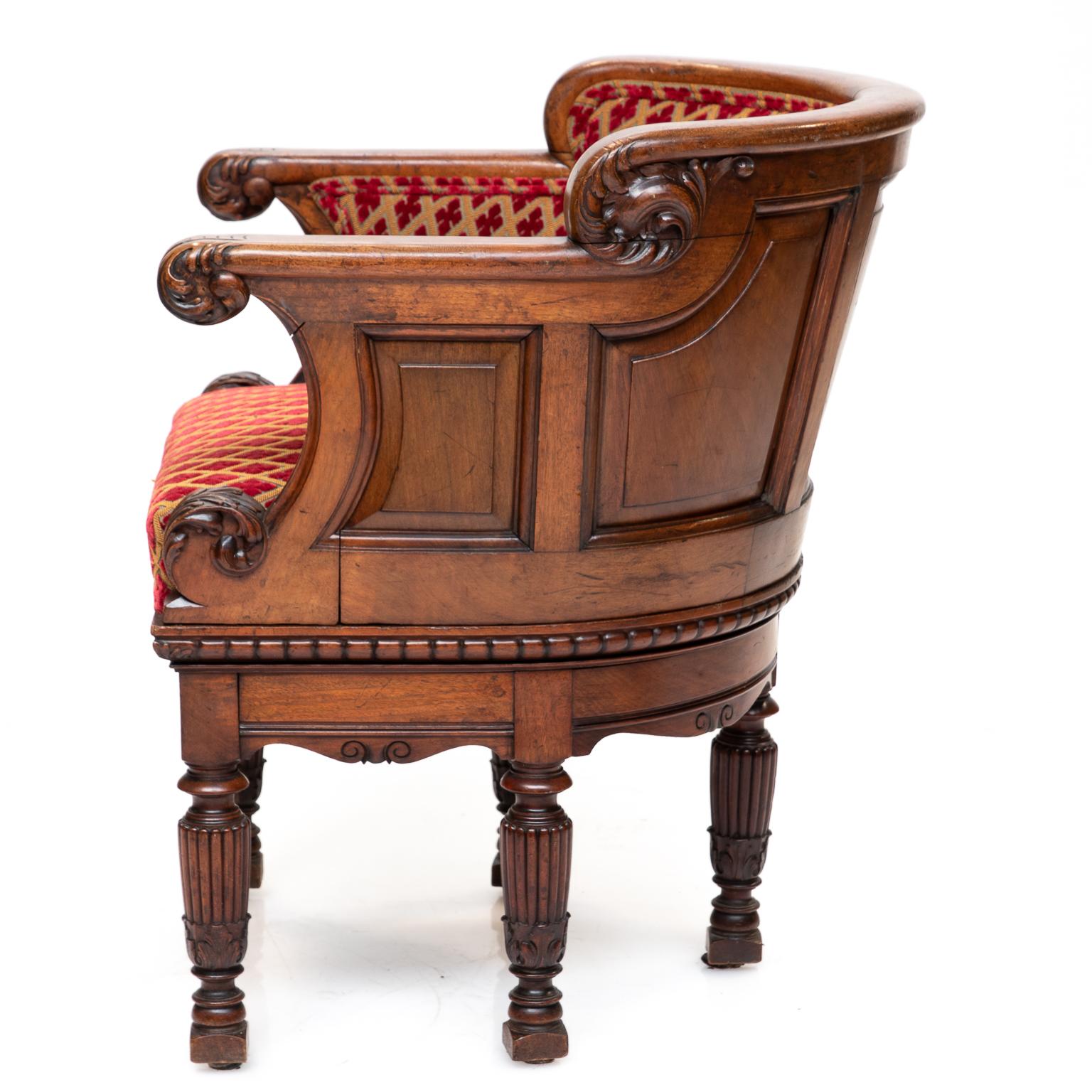 19th Century Charles X Style Walnut Chair
