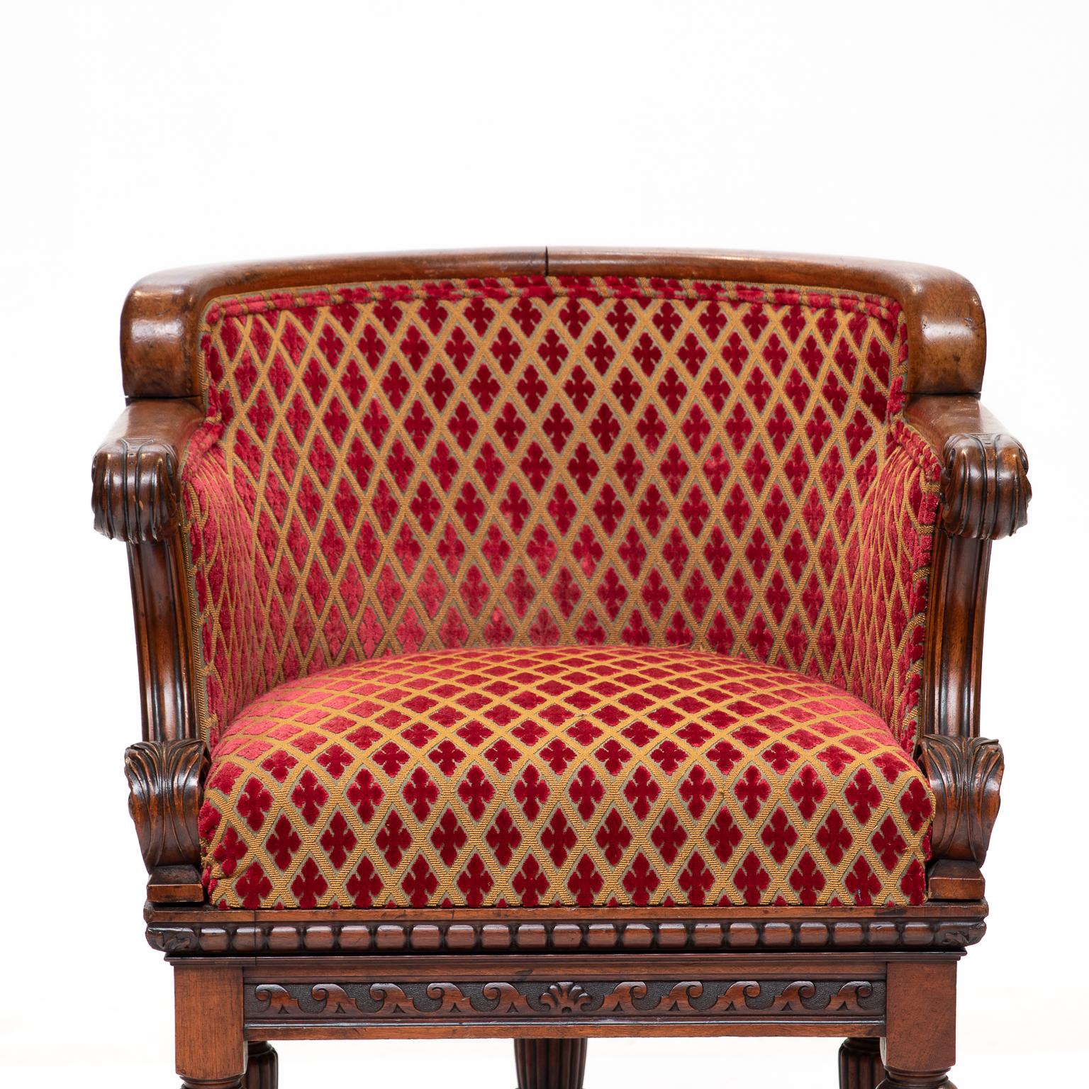 Charles X Style Walnut Chair 1