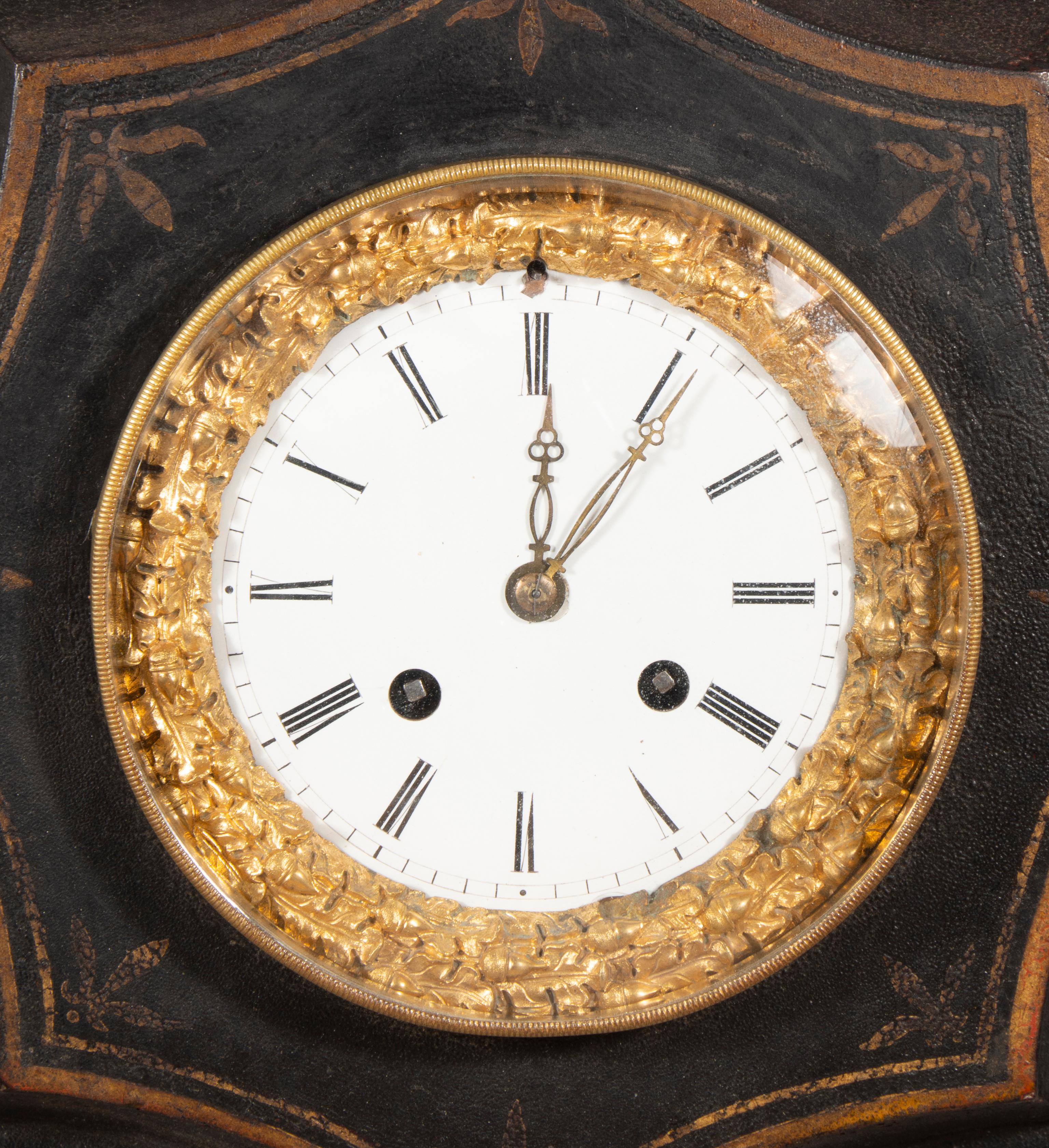 Mid-19th Century Charles X Tole Wall Clock