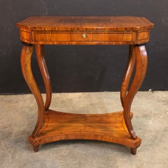 Charles X Walnut Inlaid Side Table