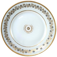 Charles X White Opaline Plate by Jean-Baptiste Desvignes