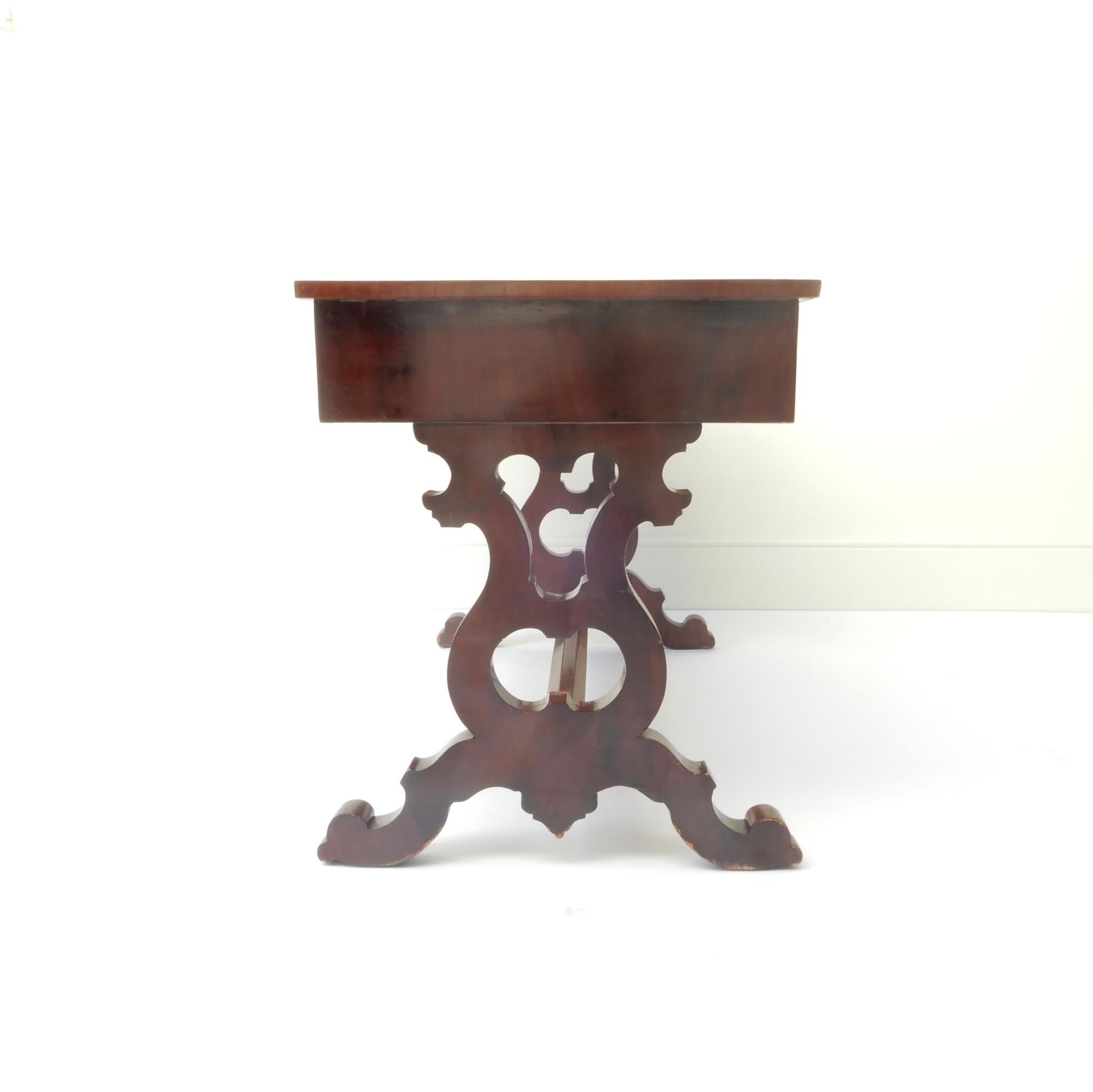 Charles X Wooden Desk Table, 19th Century For Sale 2