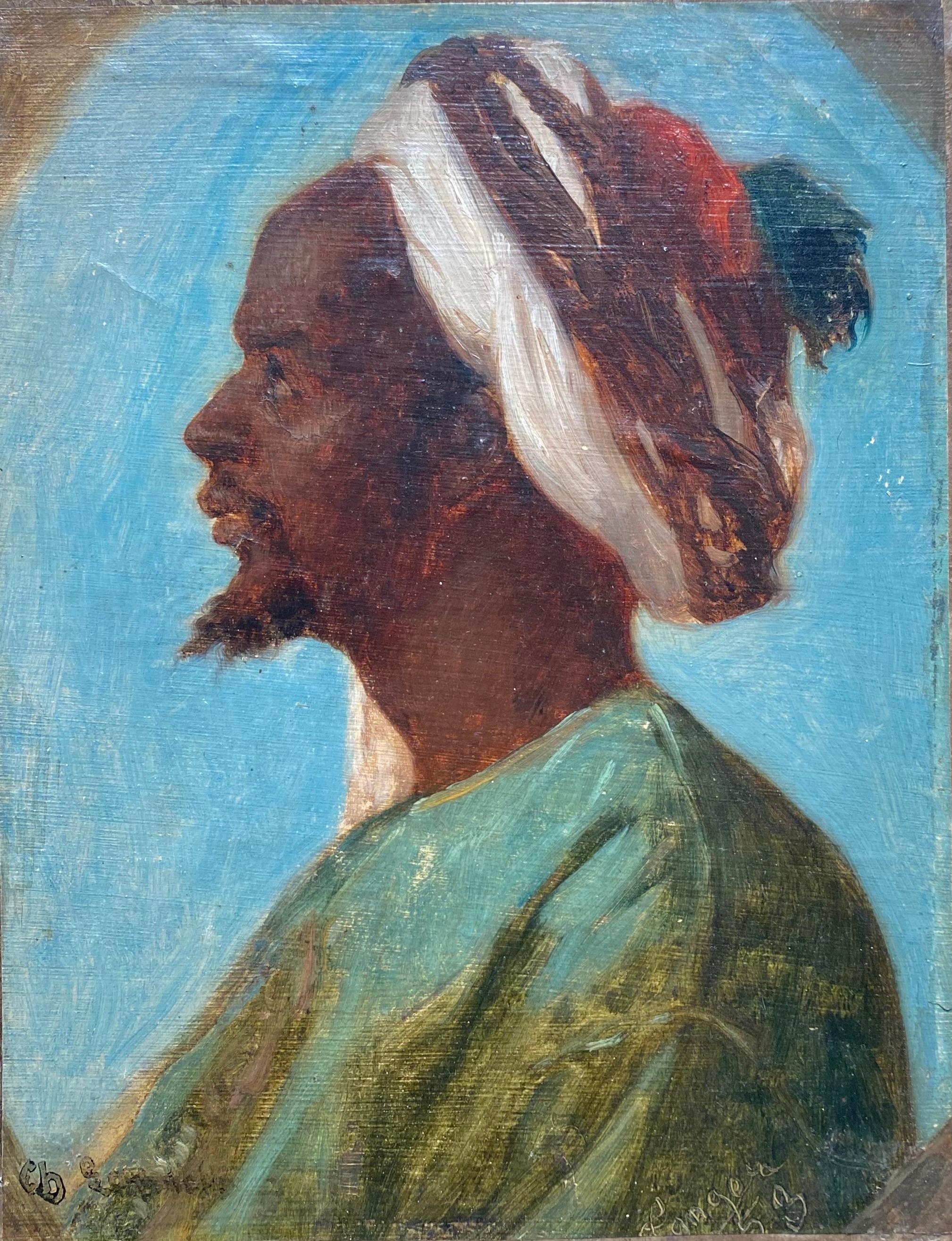 Portrait Painting Charles Zacharie Landelle - Portrait d'un jeune marocain de profil