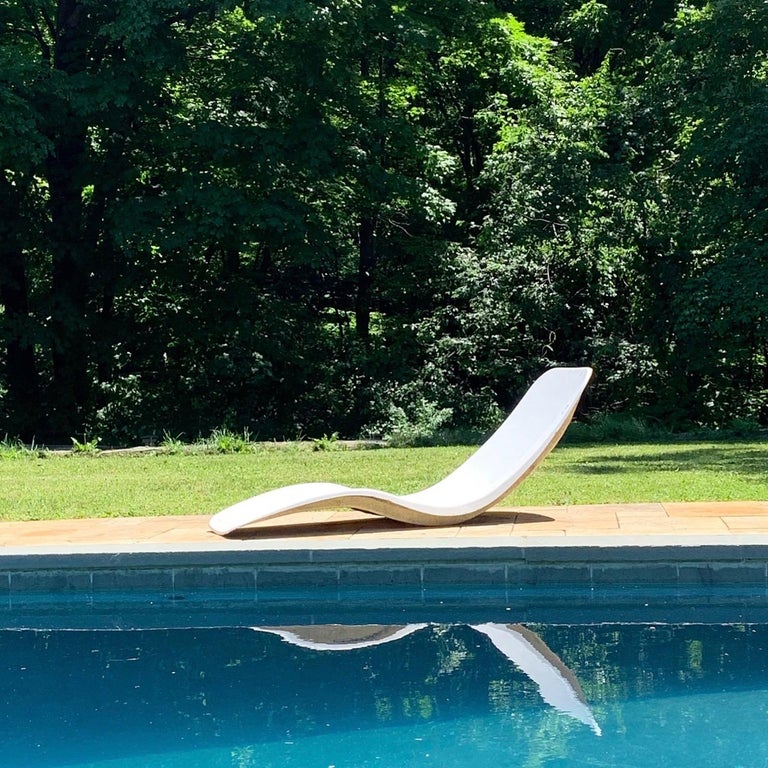 French Charles Zublena Fiberglass Pool Chaise Lounges, France For Sale