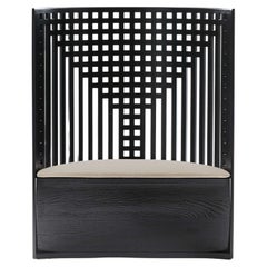 CharlesRennie Mackintosh fauteuil en forme de trône Willow 1 pour Cassina