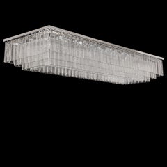 Ceiling Light, Clear Glass Listels, Chrome Fixture Charleston  by Multiforme