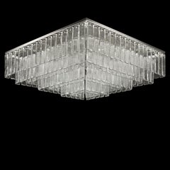 Square Ceiling Light Murano Glass Listels Brushed Nickel Charleston Multiforme