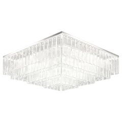 Square Ceiling Light Murano Glass Listels Brushed Nickel Charleston Multiforme