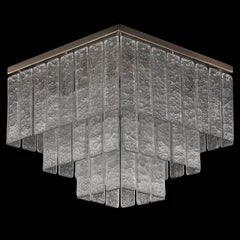 Ceiling Light Silver Murano Glass Listels Nickel finish - Charleston Multiforme