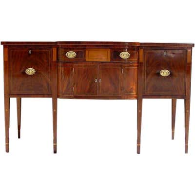 Hepplewhite Mahogany Sideboard with Butler's Desk, circa 1790-1800, RI