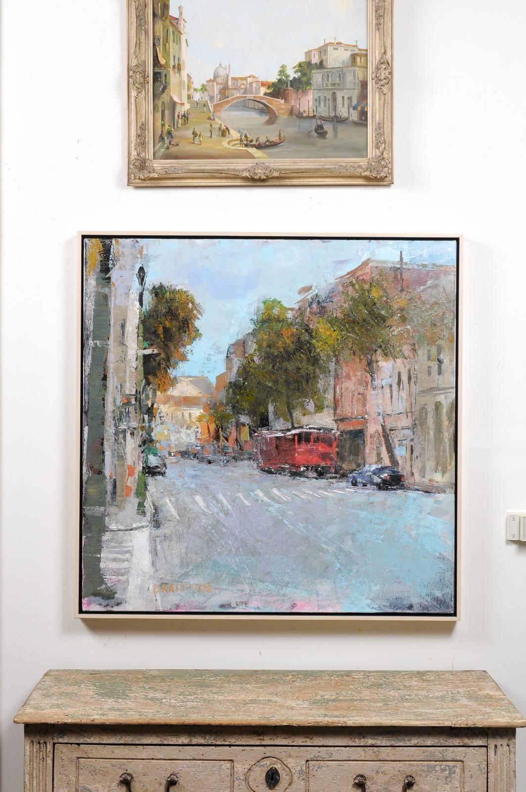 Charleston Desire I, American Contemporary Cityscape Painting by Andy Braitman In Excellent Condition In Atlanta, GA