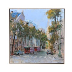 Charleston Desire II, American Contemporary Framed Painting of Square Format