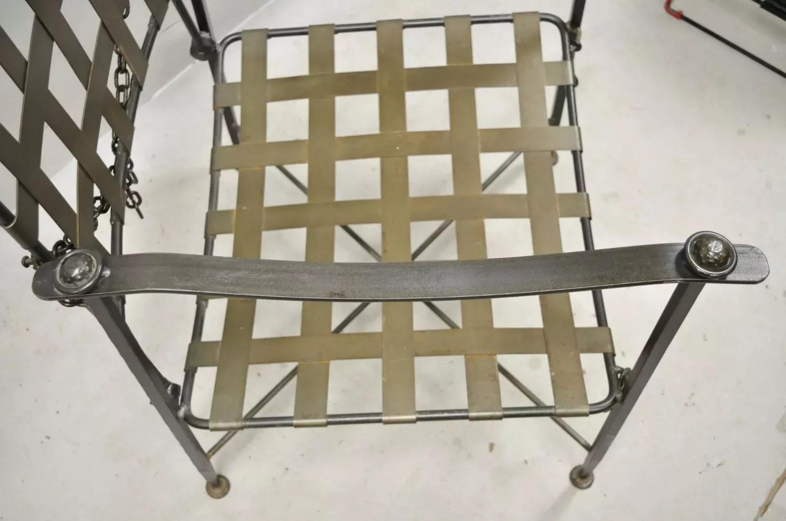 Charleston Forge Artes y Oficios Gótico Hierro Forjado Pesado Sillón Ajustable en venta 4