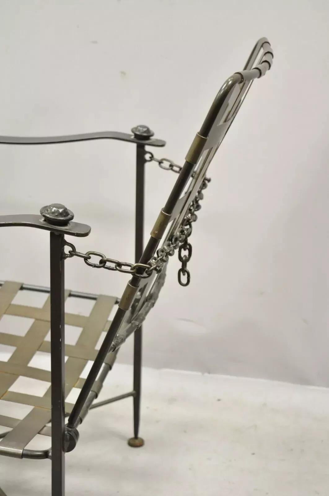 Charleston Forge Artes y Oficios Gótico Hierro Forjado Pesado Sillón Ajustable Hierro forjado en venta
