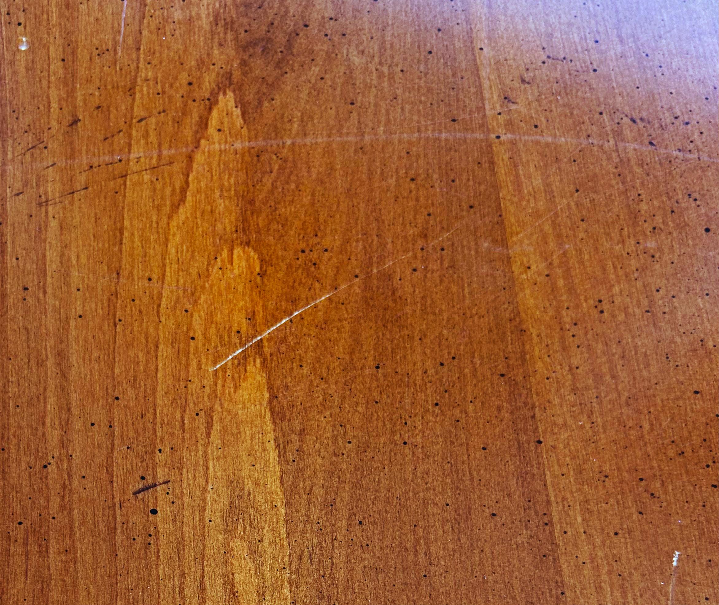 Charleston Forge Wood Dining Center Table, Wrought Iron Base For Sale 3