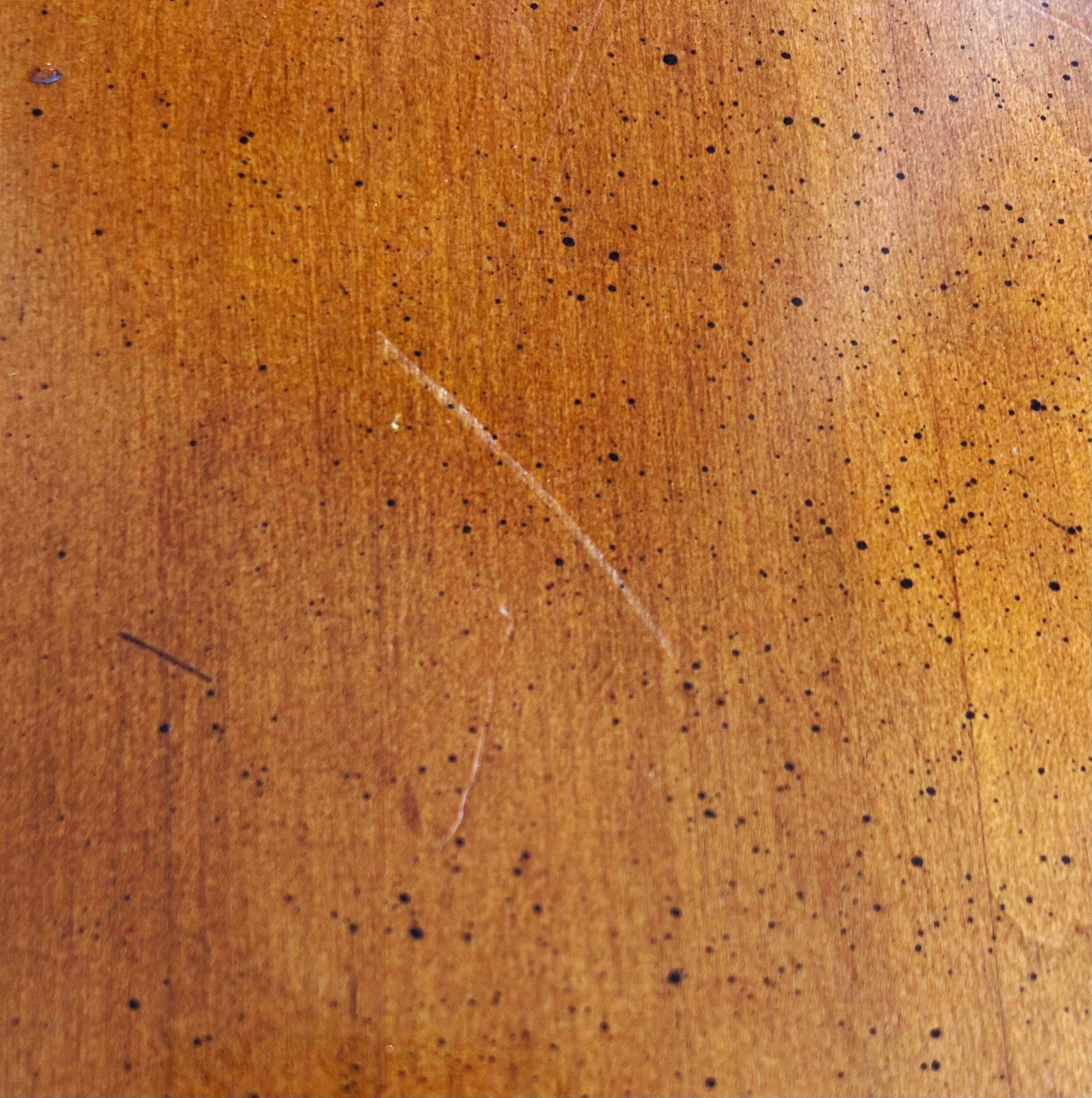 Charleston Forge Wood Dining Center Table, Wrought Iron Base For Sale 4