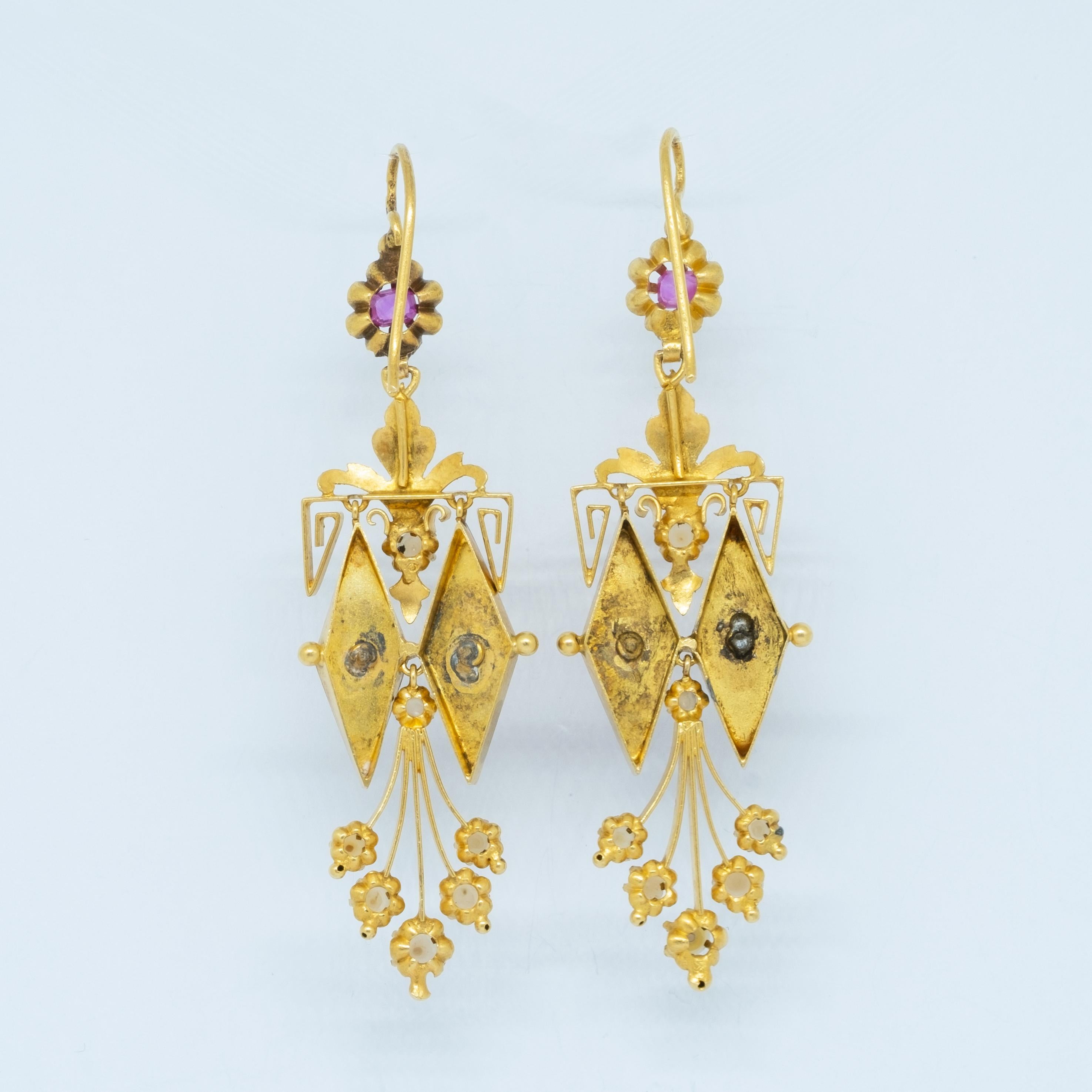 Charleston Pendant Earrings, 1920s In Good Condition For Sale In Milano, MI