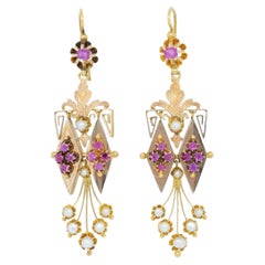 Boucles d'oreilles pendantes Charleston 1920