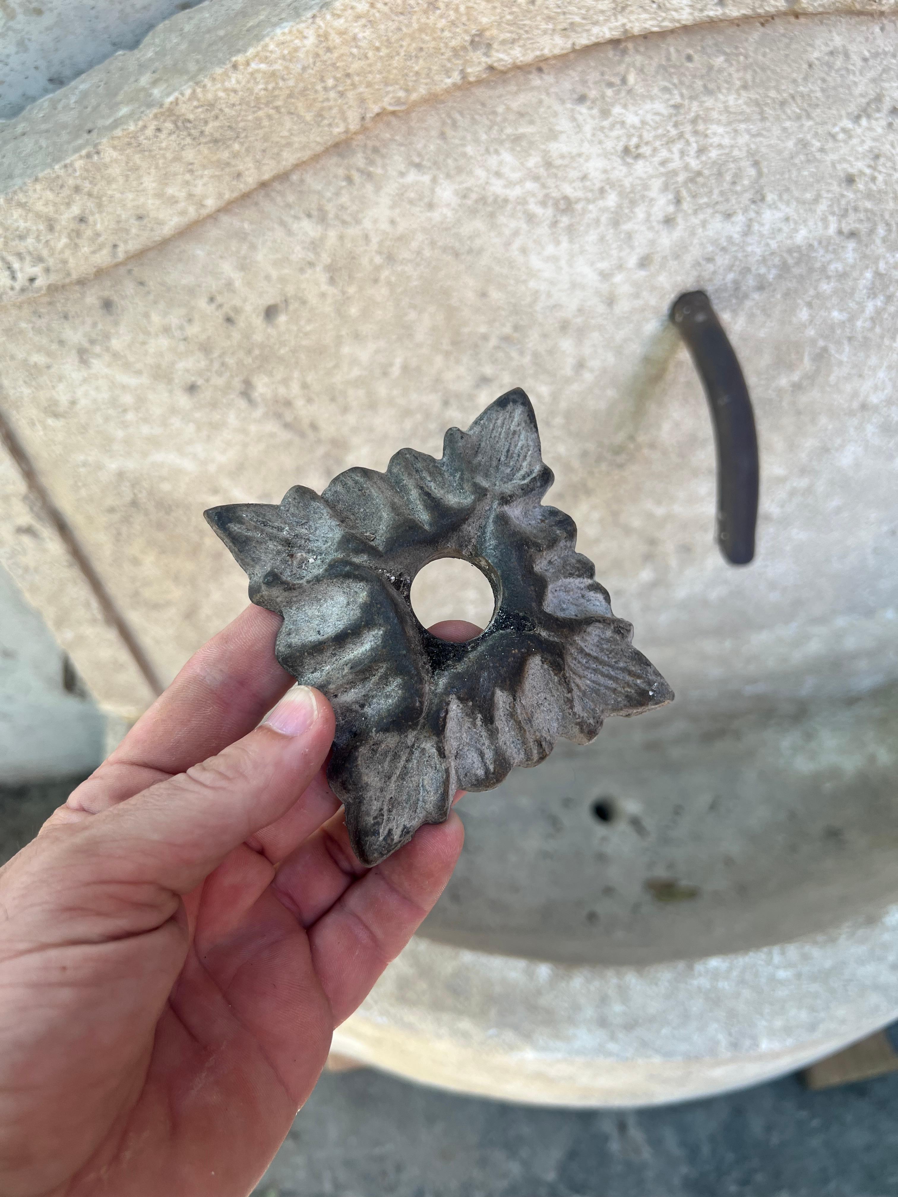 More information coming soon…

A perfect fountain for a smaller area, this wall fountain was hand carved in two sections of limestone in Provence, France.  The shaped basin has been paired with an en chapeau wall that has been delicately carved with