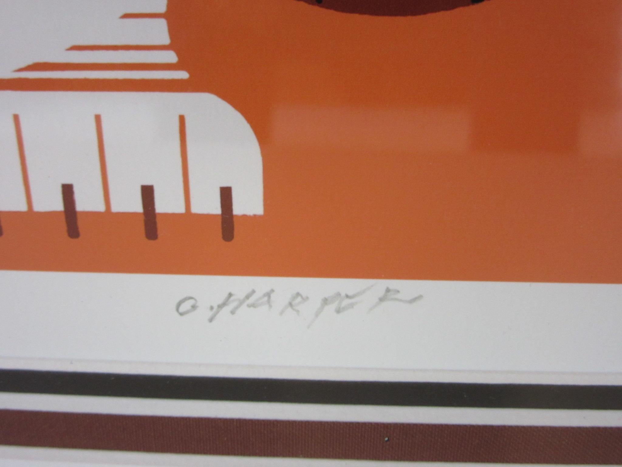 Charley Harper Midcentury Dog and Cat Serigraph Signed Limited Edition In Excellent Condition In Cincinnati, OH