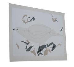 Charley Harper Ptarmigan Grouse Game Bird Ford Times Silkscreen Print 21"