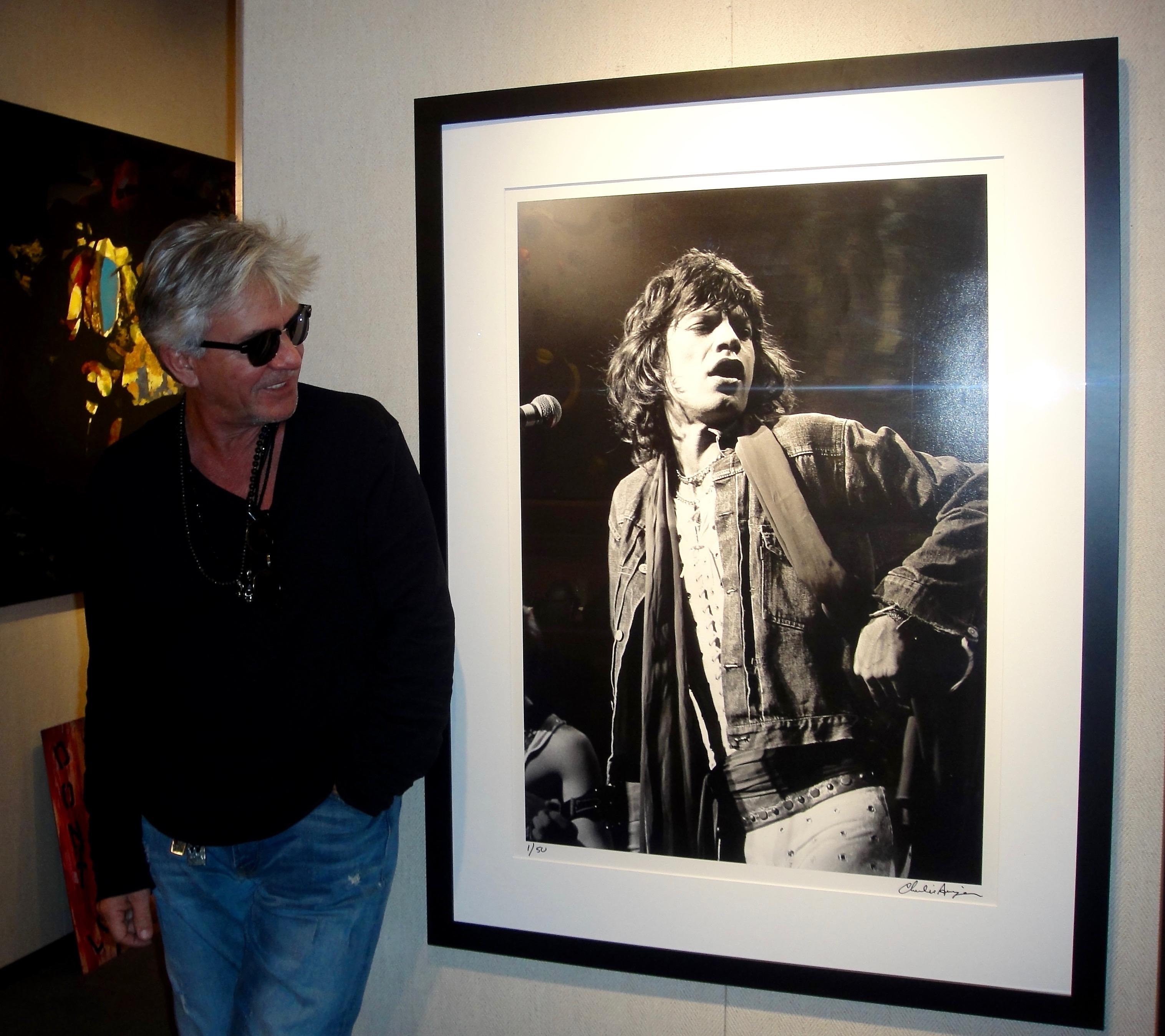 Photographie « The Glimmer Twins - Mick Jagger » 20x15 pouces par Charlie Auringer en vente 1