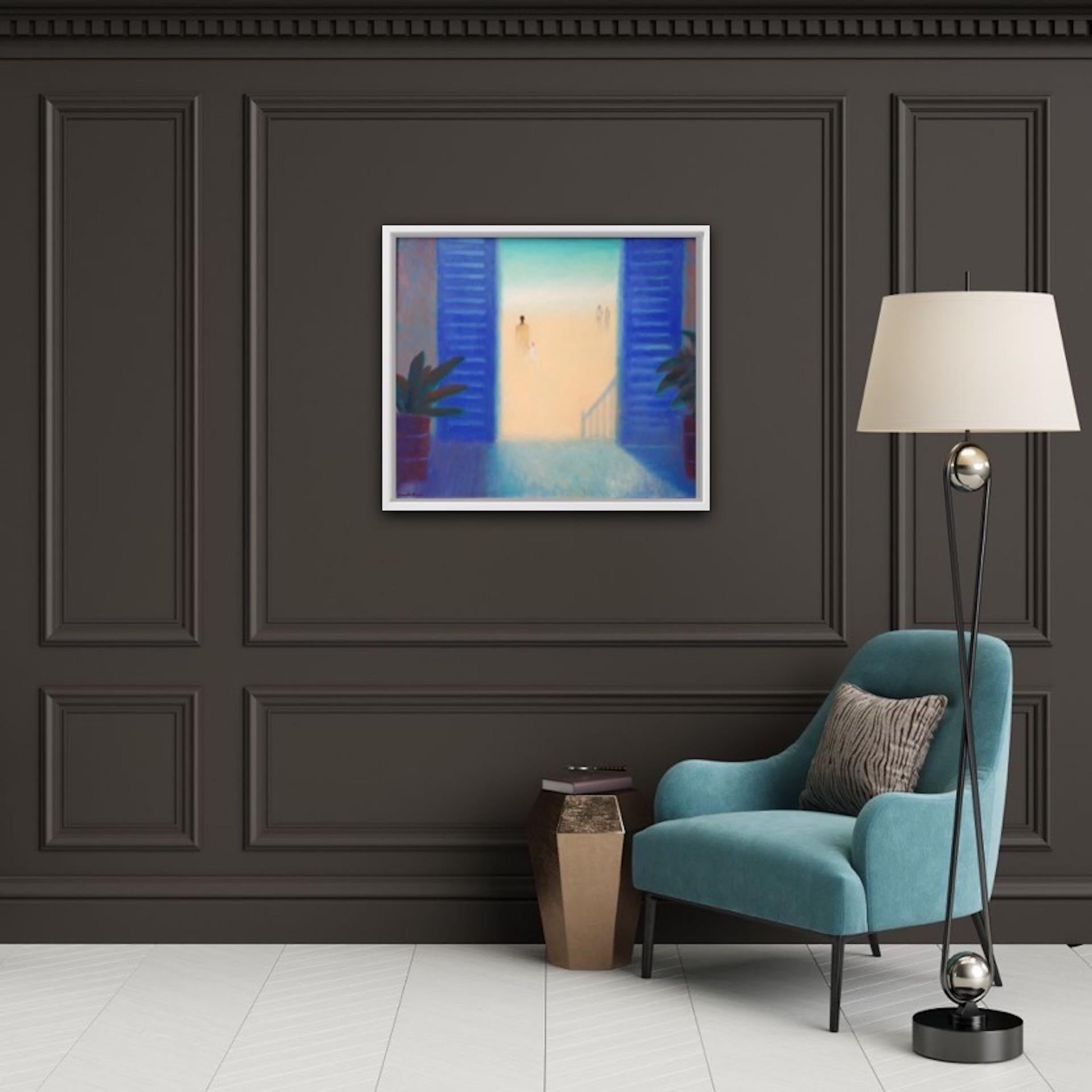 Charlie Baird
Blue Shutters
Original Painting
Oil Paint on Canvas
Framed Size: H 58cm x W 66cm x D 3cm
Sold Framed in a Grey Frame
Please note that in situ images are purely an indication of how a piece may look.

Blue Shutters is an original