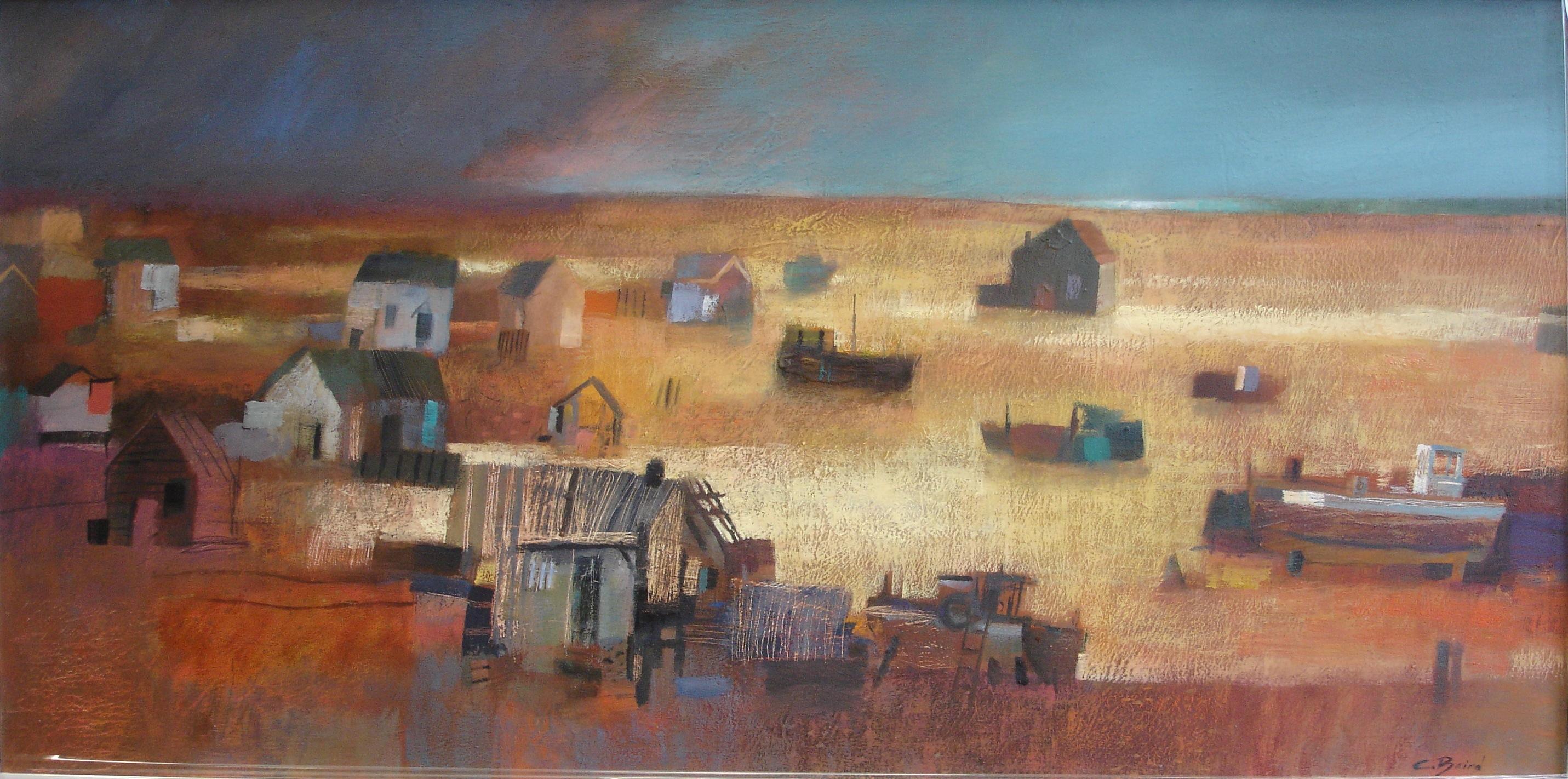 Charlie Baird Abstract Painting - Dungeness, LandscapePainting, Abstract Art