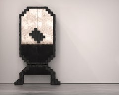Charlie Black Wood Bar Cabinet by Studio Karen B