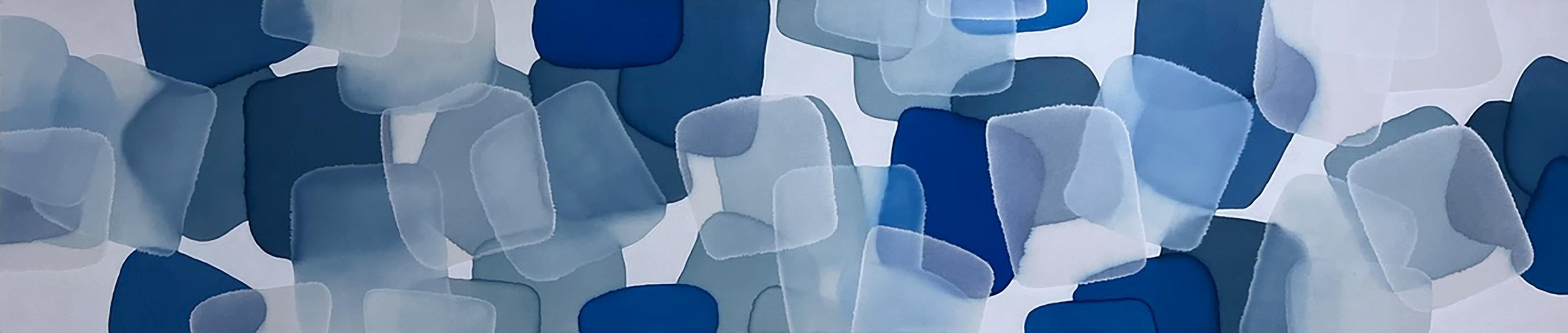 CHARLIE BLUETT
'The Deep Blue Dream'
Acrylic on Canvas
18 x 82 in.
____________________________

Charlie Bluett's art works are driven by his overriding passion for Nature and the Natural world. It's ethereality, beauty, ebb and flow, as well and