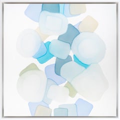 "Beneath the Pebbles" Sea Glass Inspired Abstract in Blues