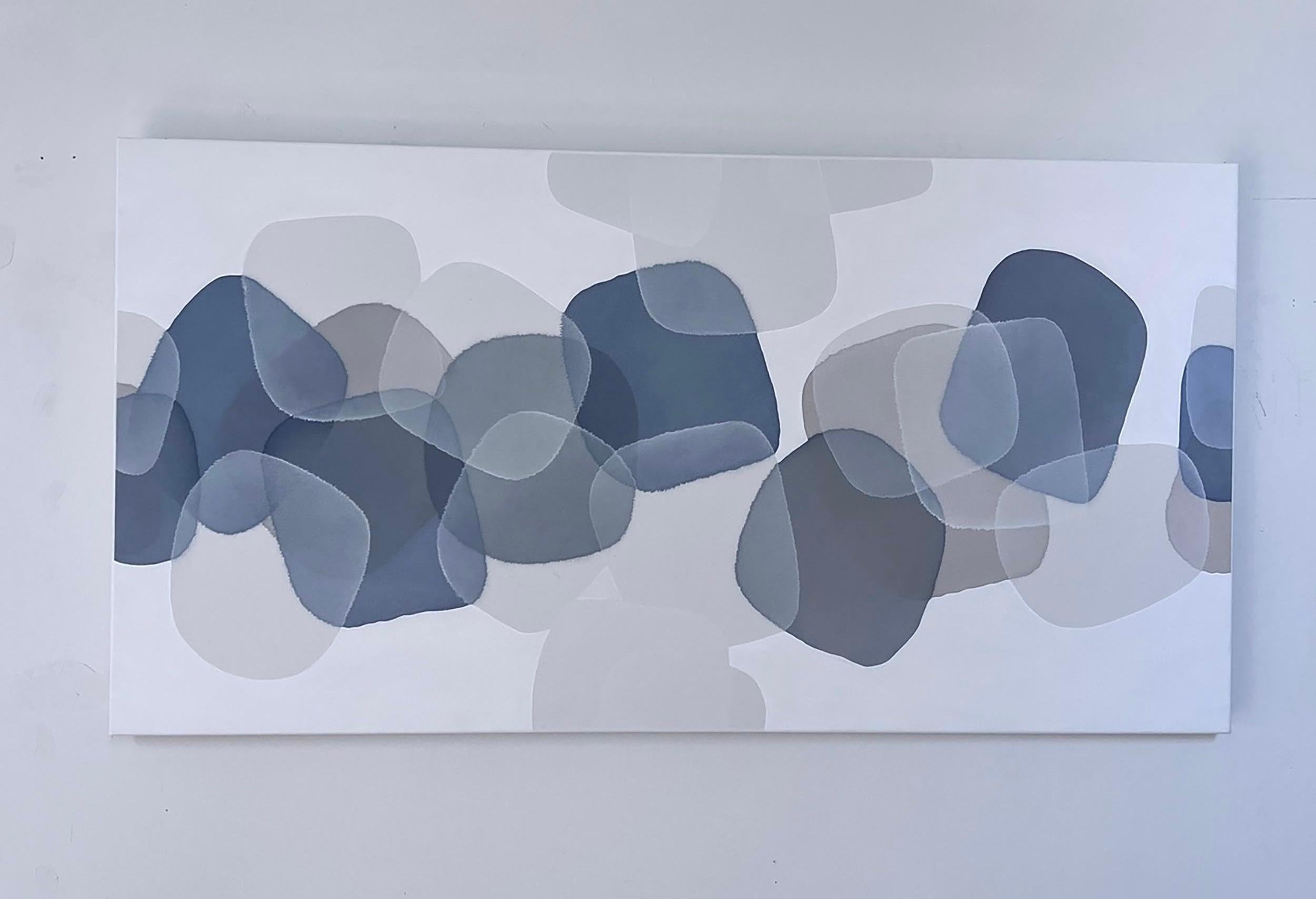 Juntos como uno - Abstract Painting Gris de Charlie Bluett