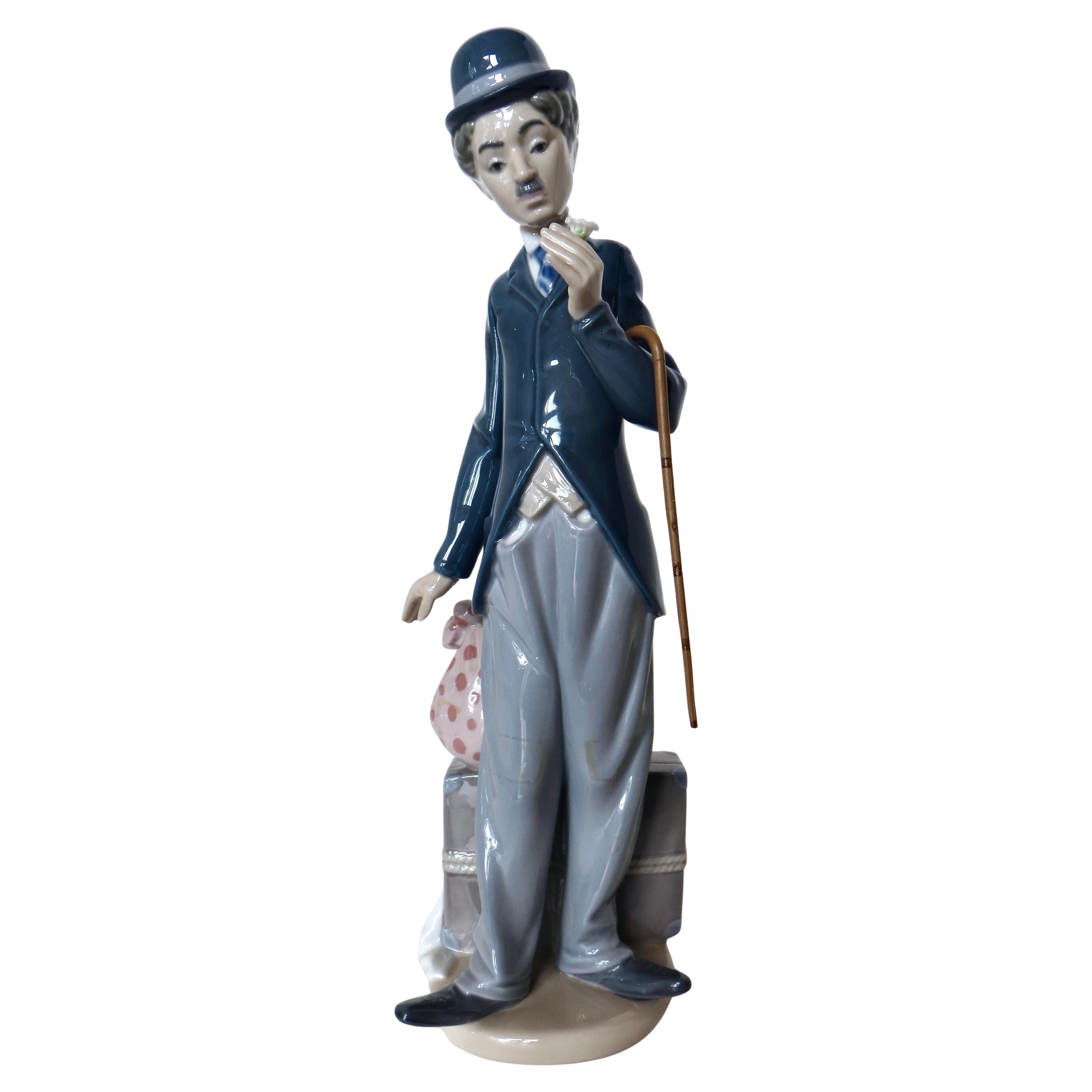 Charlie Chaplain Porcelain by Lladro, Spain Authentic With Orig