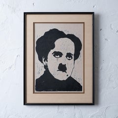Charlie Chaplin Blockdruck