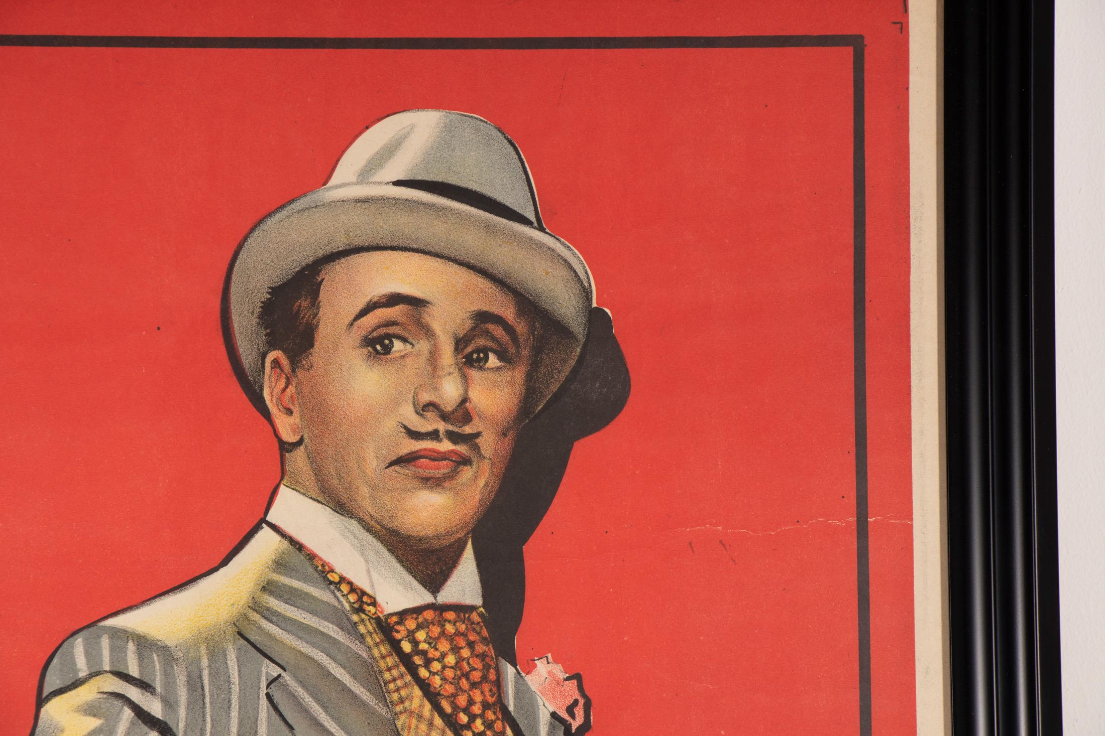Art Deco Charlie Chaplin Poster Monsieur Verdoux, circa 1947 For Sale