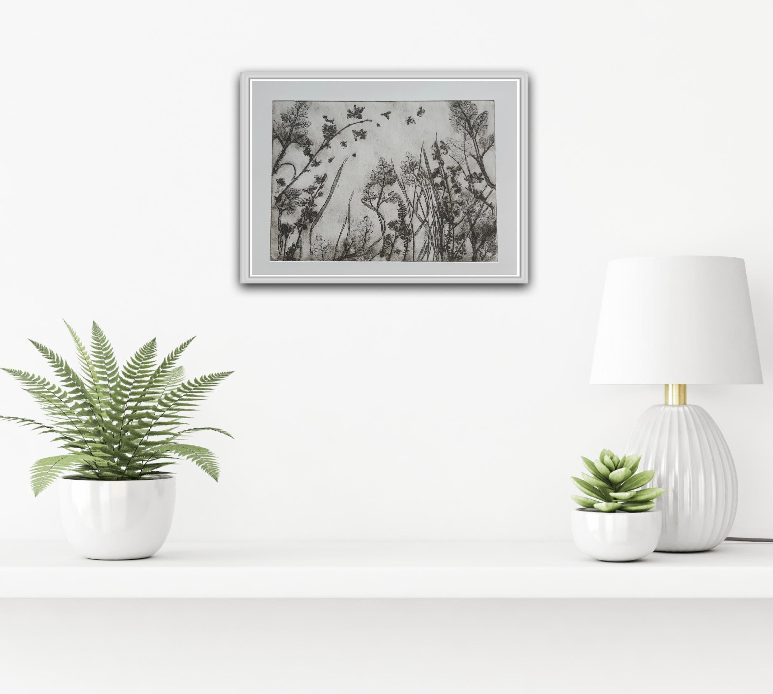 Caught on a Breeze #2 – Sepia - Contemporary Print by Charlie Davies