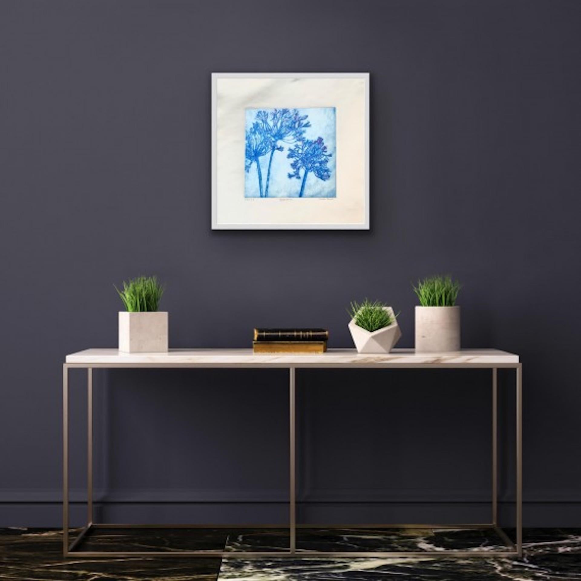 Charlie Davies, Agapanthus, Limited Edition Floral Print, Affordable Art For Sale 2