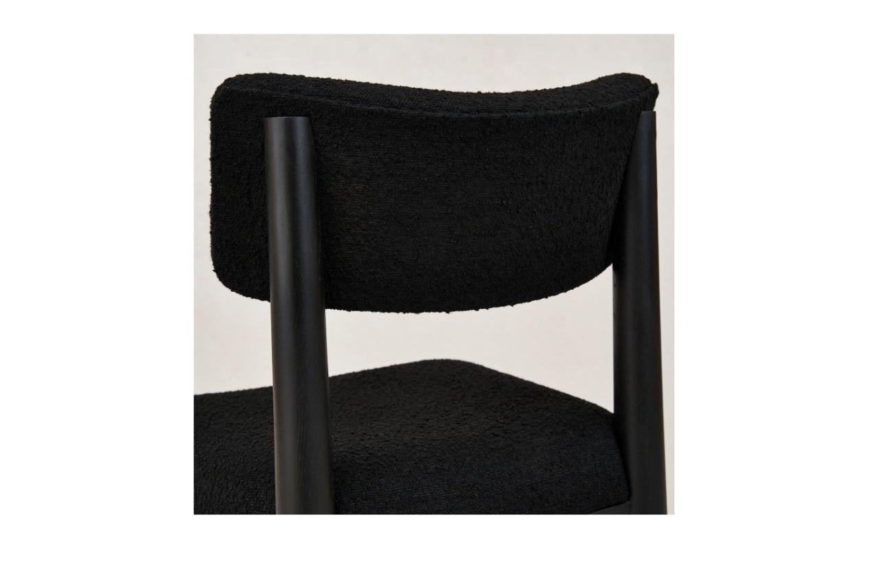 Hand-Crafted Charlie Dining Chair - Black For Sale