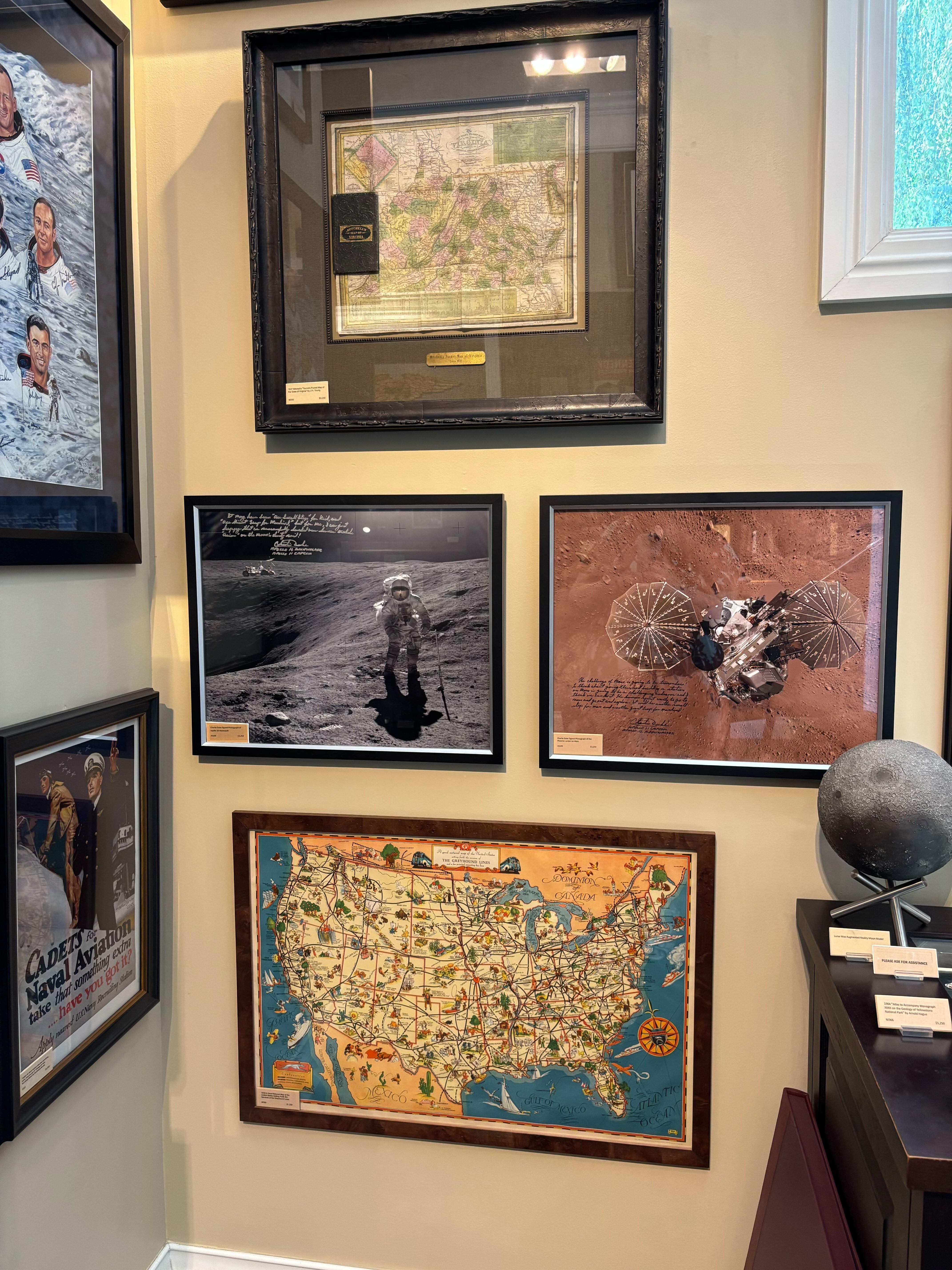 Late 20th Century Charlie Duke Signed Photograph of Apollo 16 Moonwalk For Sale
