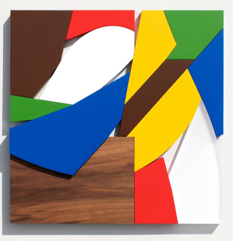 M. Clark "Incident" miniature gold abstract painting at 1stDibs