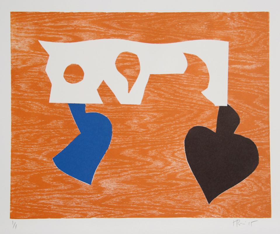 Artist: Charlie Hewitt, American (1946 - )
Title:	Untitled - IX
Year:	circa 1995
Medium:	Woodblock Monoprint, Signed in Pencil
Edition: 1/1
Size: 20 x 24 in. (50.8 x 60.96 cm)